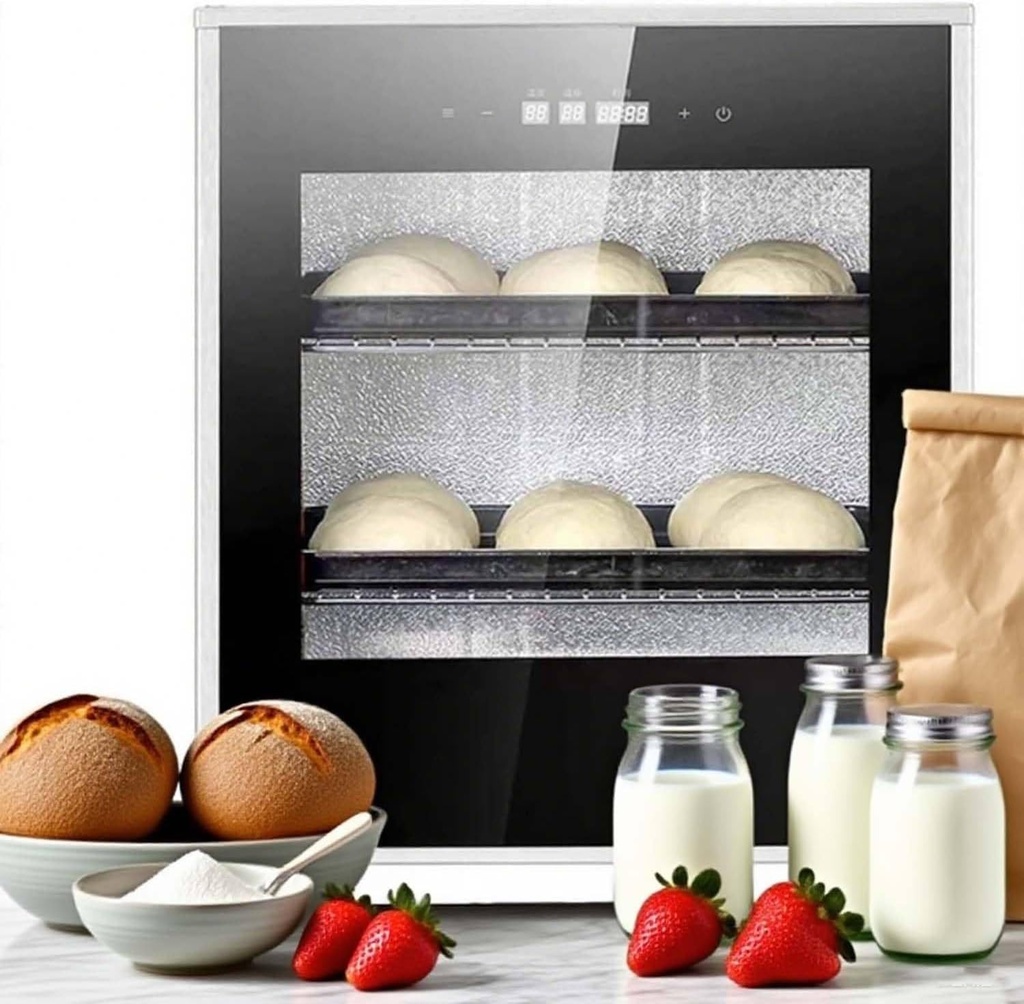 Electric Dough Proofer Machine for Home, 40L Kitchen Dough Yogurt Bread Fermentation Incubator with 20-50°C Adjustable Temperature, Removable Electric Bread Proofer, Timing and Humidity Control