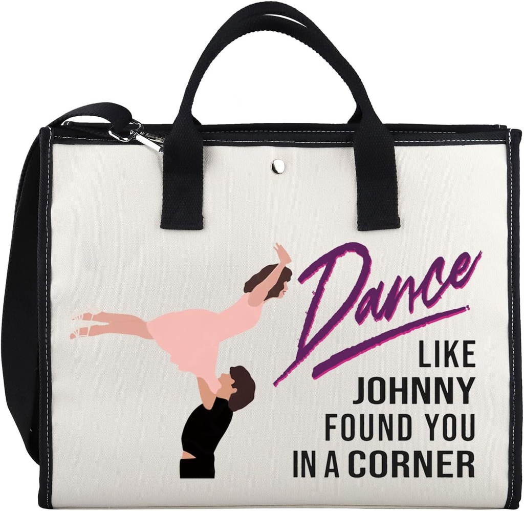 XYANFA Dance Moive Inspired Shopping Bag Dance lover gift 80s Movie Tote Bag
