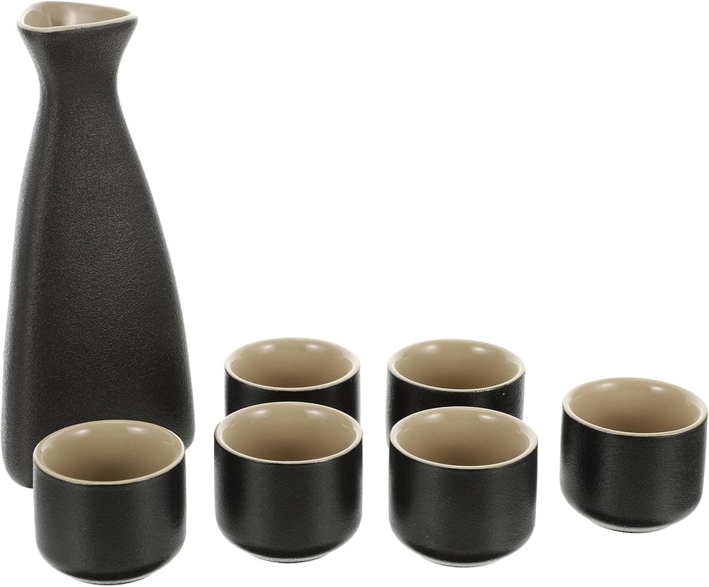 PRETYZOOM 1set Ceramic Sake Cups Traditional Japanese Style Serving Cups Sake Bottle Elegant Design for Any Occasion for Friends and Family
