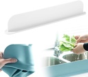 Silicone Sink Splash Guard, 2025 New Silicone Splash Guard for Kitchen Sink, Portable Water Retaining Strip, Reusable Water Splash Guard for Kitchen Sink Bathroom Countertop (White)