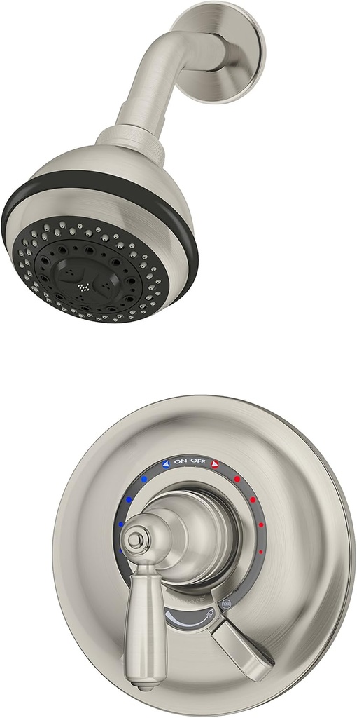 Symmons S-4701-STN-1.5-TRM Allura Single Handle 3-Spray Shower Trim with Secondary Volume Control in Satin Nickel - 1.5 GPM (Valve Not Included)