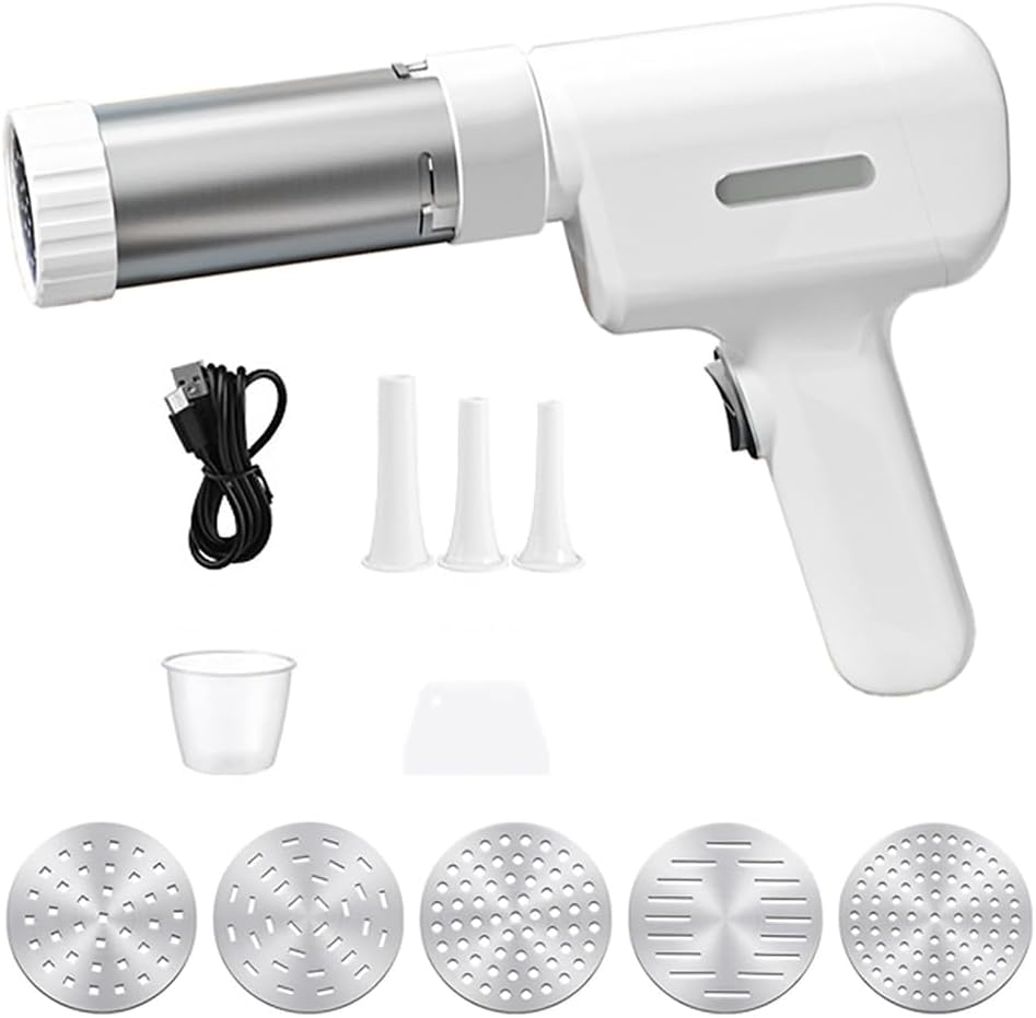 Electric Pasta Maker Portable Handheld Pasta Maker Household All-in-one Wireless Noodle Press Pasta Machine With 3 Filling Tubes Italian Noodle Machine With Molding Mold And Cut Machine