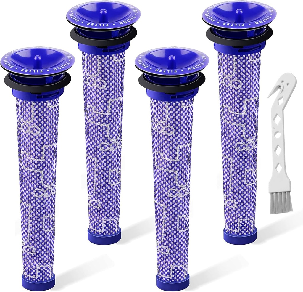 Colorfullife 4 Pack Pre Filters for Dyson DC58, DC59, V6, V7, V8 Vacuum. Replacements Part # 965661-01. 4 Filters Kit for Dyson Filter Replacements