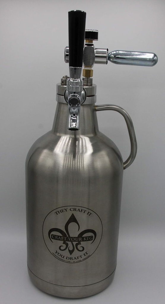 4L Double Wall Insulated Growler 304 Stainless Steel by Craft Your Keg