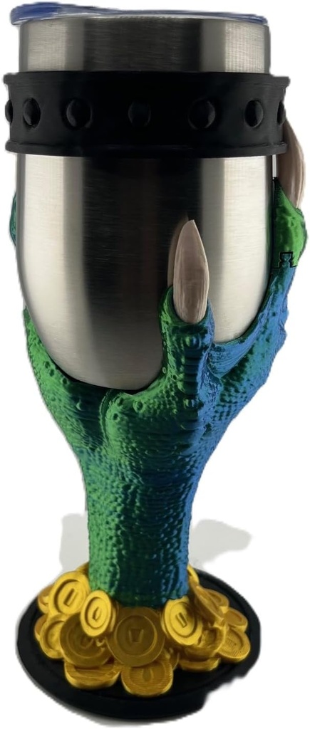 The Dragon Hand Goblet – 12oz Stainless Steel Insert – Fit for Knights that slay dragons – Keeps Drinks Cold!