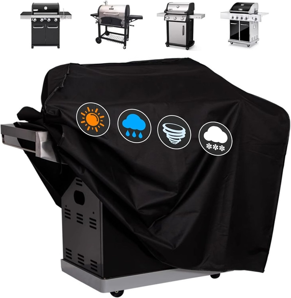 Grill Cover - 32/40/57/67in Gas Grill Cover for Outdoor Grill, Heavy Duty Waterproof Fade Resistant BBQ Cover, All Weather Protection-with Storage Bag & Adjustable Hem Drawstring