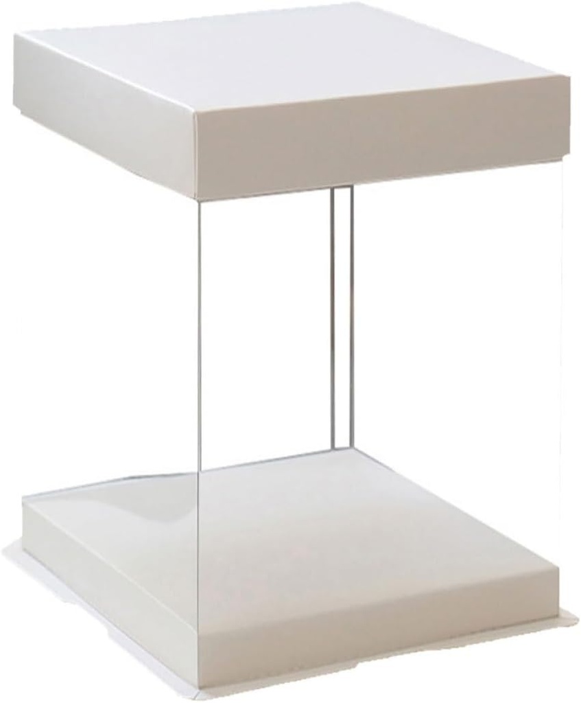 1pc Cake Box Container Birthday Packaging Pastry Boxes Transparent Large Storage Single present Boxes Cake Carrier with Lid Reusable Cake Carrier