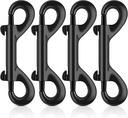 ERKOON 3.5 inch Double Ended snap Hooks,110lbs Metal Clips Load Capacity Zinc Alloy Double Sided Clips Heavy Duty Trigger Snap for Dogs Leashes/Water Bucket/Horse Feed/Hammocks Bolt snap (4 Pack)