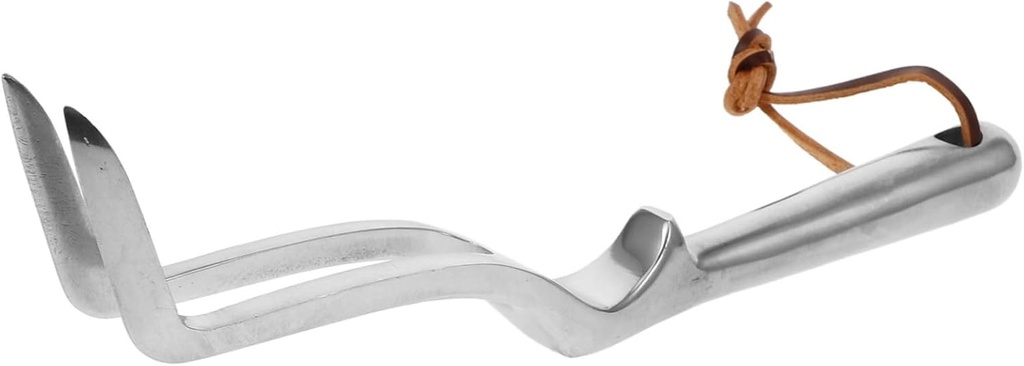 Homoyoyo Weeding Rake Tool Handle Compact Garden Hand Rake for Excavation and Soil Loosening