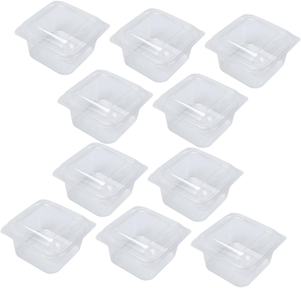 PRETYZOOM 10pcs Clear Bakery Boxes for Cupcakes and Desserts Safe Pet Material Portable Muffin Holders with Simple Design for Bakery Grocery and Catering Use