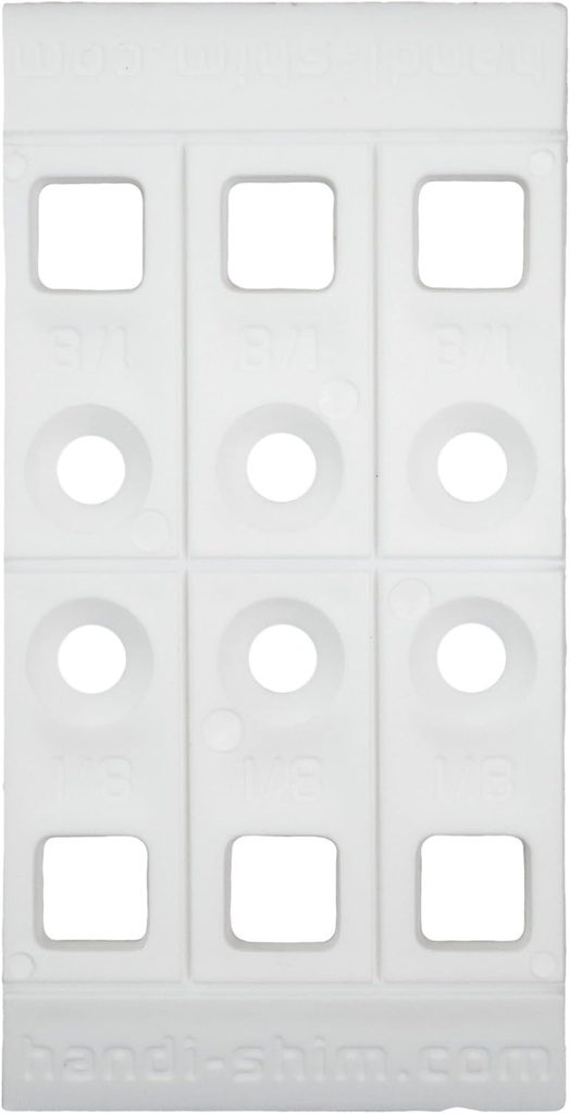 Heavy Duty Reusable Plastic Construction Shims for Spacing, Leveling, Plumbing and More - 40 Piece Pack 1/8" (White)