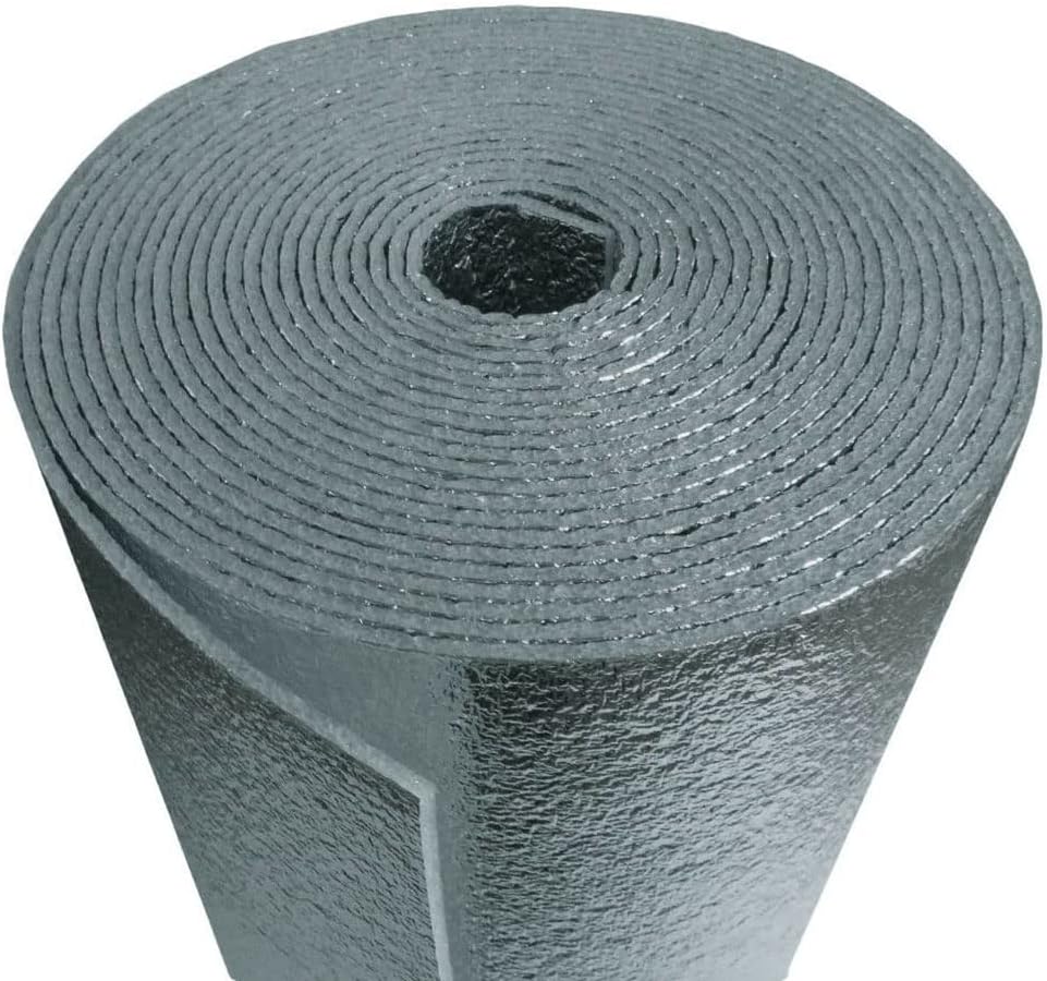 US Energy Products Reflective Foam Core Insulation Garage Door Double Foil 21 x 16' Roll (4 Pack) Silver 21x16 21x16