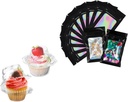 50 Pcs Cupcake Boxes Plastic Individual Cupcake Containers and 100 Pack Holographic Bags Smell Proof Bags Mylar Bags