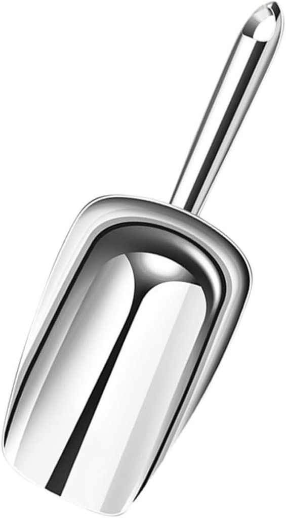 KICHOUSE Stainless Steel Kitchen Scoop Ice Shovel for Food Candies and Grains and Versatile Kitchen Tool for Ice Nuts Dried Fruits and Pet Food