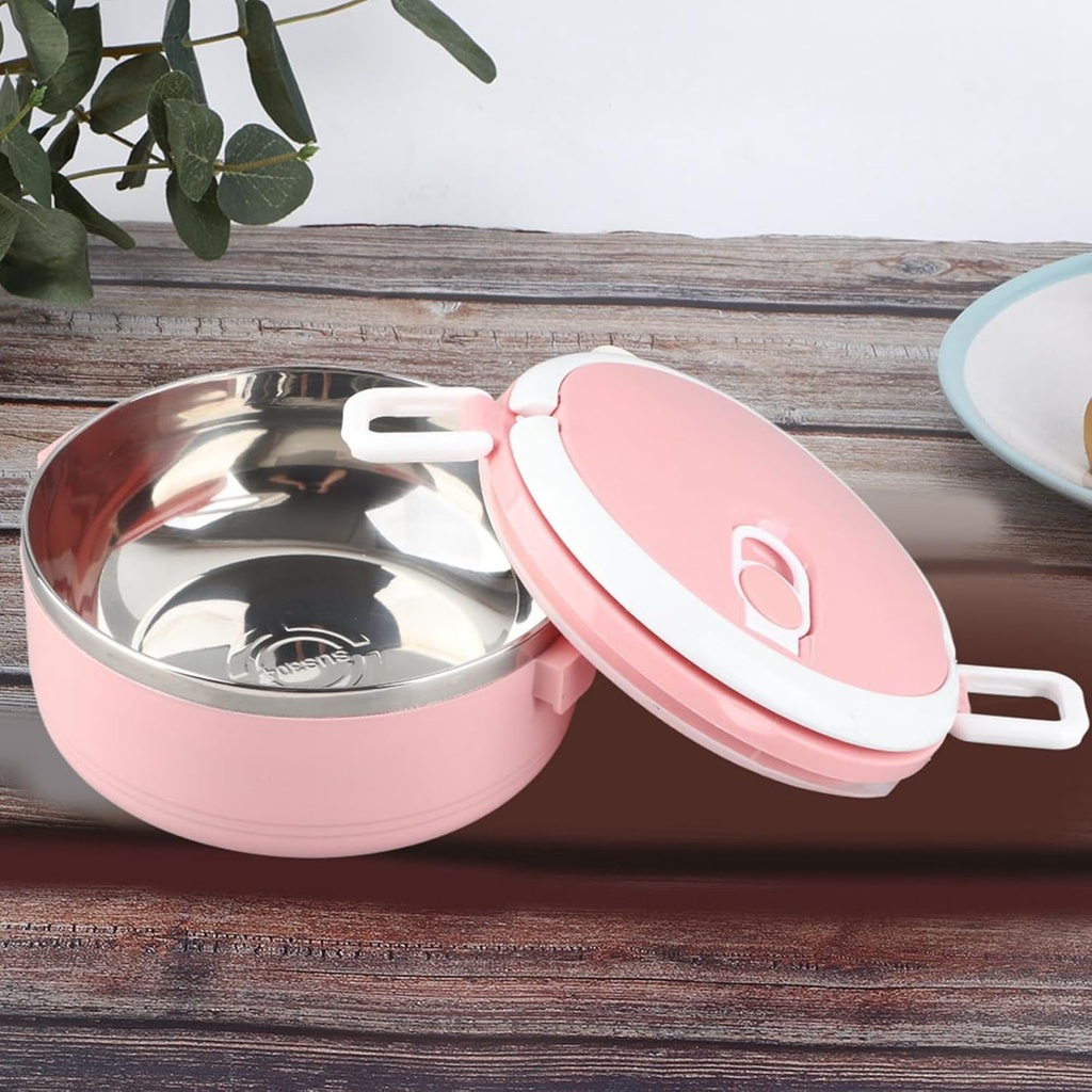 Lunch Box Pinks Portable Stainless Steel Thermal Insulated Rice Noddles Lunch Box Single Layer Food Container