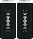 Mystical Gifts For Women Witchy Moon Phases 2-Pack Ultra Slim Can Thermocoolers