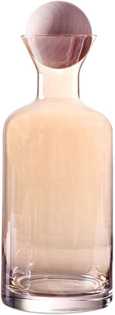 VOSAREA Large Capacity Heat Resistant Glass Juice Kettle with Amber Color Portable Cold Water Carafe for Tea Lemonade and Iced Drinks Household Beverage Container