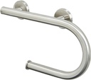 Grab Bar Toilet Paper Holder - Bathroom Safety Aid/304 Stainless Steel/Right/Brush Finish/16.5"x 10"