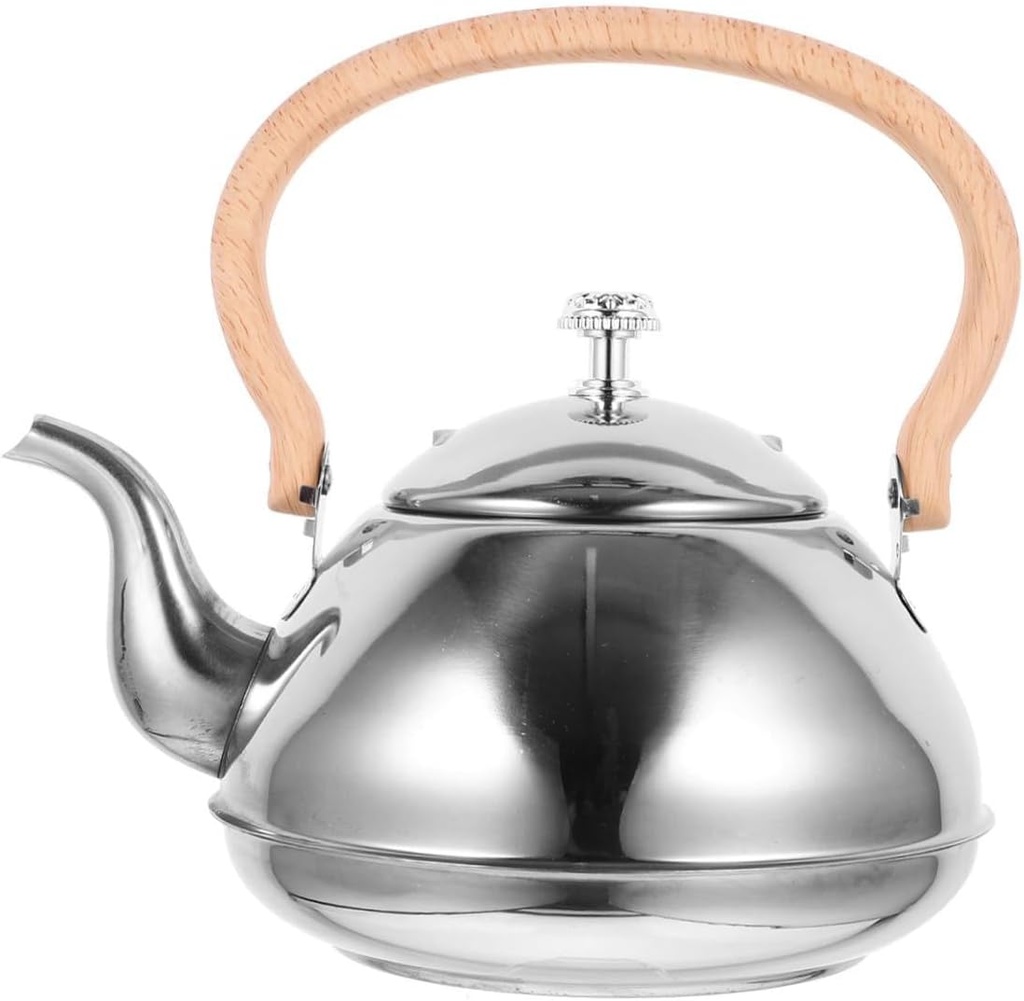 PRETYZOOM Stainless Steel Tea Kettle Handle Electric Teapot for Loose Tea Oolong