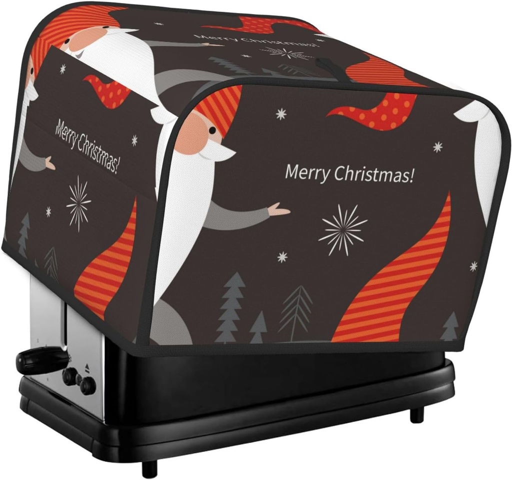 Oven Cover Kitchen Bread Machine Protector,4 Slice Toaster Cover For Home,Fingerprint Coaster Cover,Kitchen Small Appliance,Christmas Gnomes In Red Hats