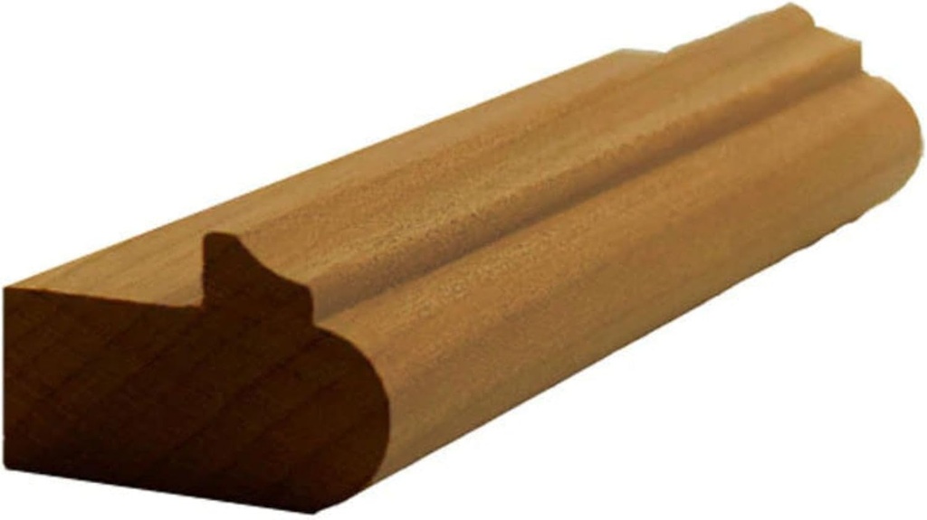 EWLR12 Kitchen Cabinet Light Rail 1-3/8" Wide x 7/8" Trim. Unfinished, Cherry, 94"