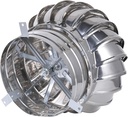 Roof Turbo Ventilator,Stainless Steel Ventilation Duct Ventilating Fan,Roof Rotating Exhaust Cover,1 pcs(100mm)