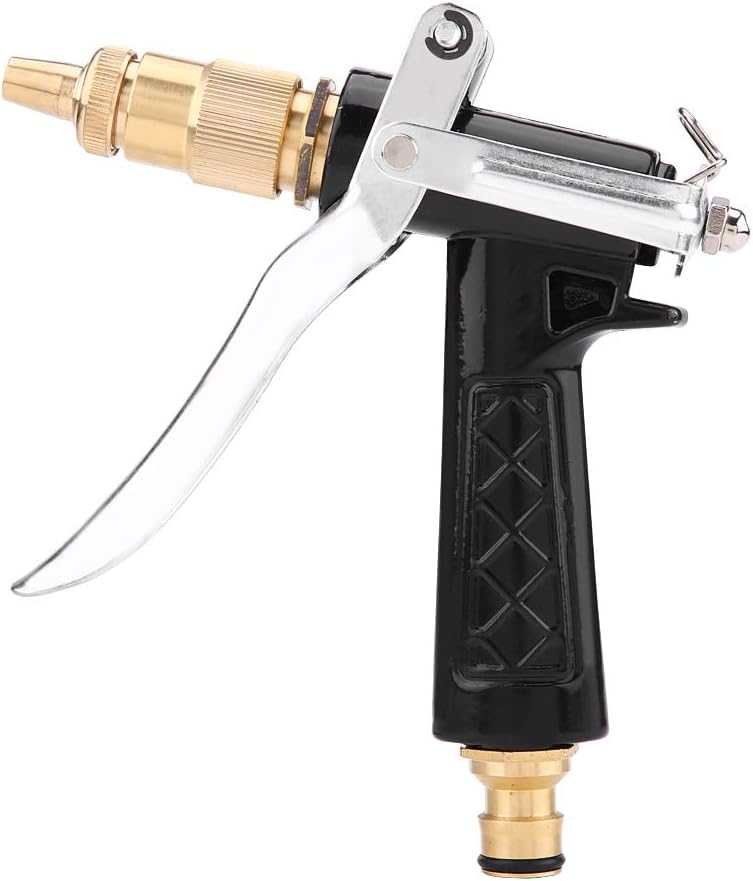 High Pressure Nozzle, Easy to Operate, Watering Nozzle, Sturdy, Rustproof, Allcopper Watering Nozzle, Hand Grip with Quick Connector, Watering Nozzle