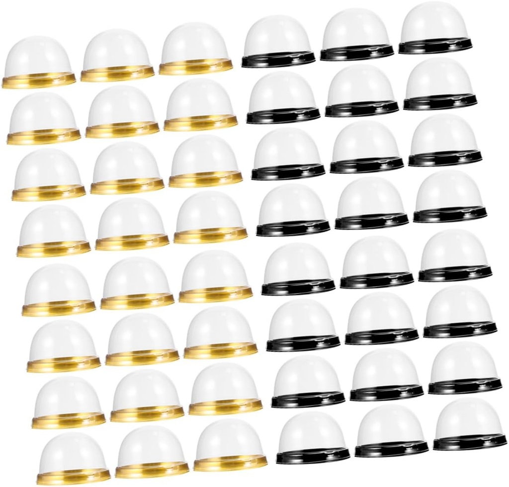 GLEAVI 100Pcs Transparent Bakery Dessert Packing Boxes for Cakes Moon Cakes Cupcakes Pastries Food Containers with Excellent Sealing for Home Shop Use