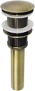 Kingston Brass EV8313 Coronet Push Pop-Up Bathroom Sink Drain Without Overflow, Antique Brass, 8.88 x 2.63 x 2.63
