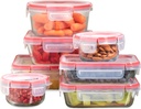 Pyrex Freshlock (7-Pack) Glass Food Storage Containers Set, (1, 2, 4 Cups) Airtight & Leakproof Locking Lids BPA-Free, Meal Prep Containers Set, Freezer Dishwasher Microwave Safe