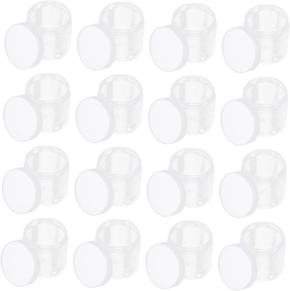 Lurrose Sealing Plastic Food Storage Containers 6oz Bottles Lids Cereal Storage Bottles