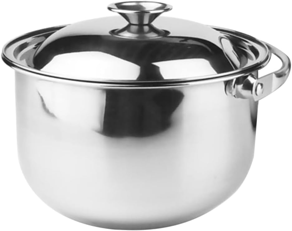 IMIKEYA 10 Quart Stainless Steel Stock Pot with Lid - Extra Large Induction Soup Pot for Stews - Pasta and Home Cooking Kitchen Essential for All Your Cooking Needs
