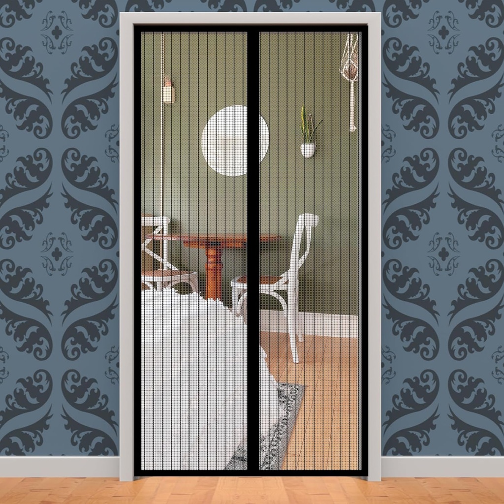 Magnetic Screen Door, Fiberglass Heavy Duty Mesh, Pet Friendly, Insect Screen Door| Size 42 x 82