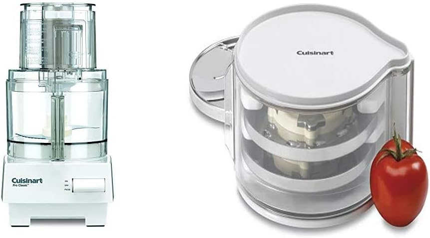 7 Cup Food Processor by Cuisinart, 600-Watt Motor, White, DLC-10SYP1 & DLC-DH Disc Holder, White