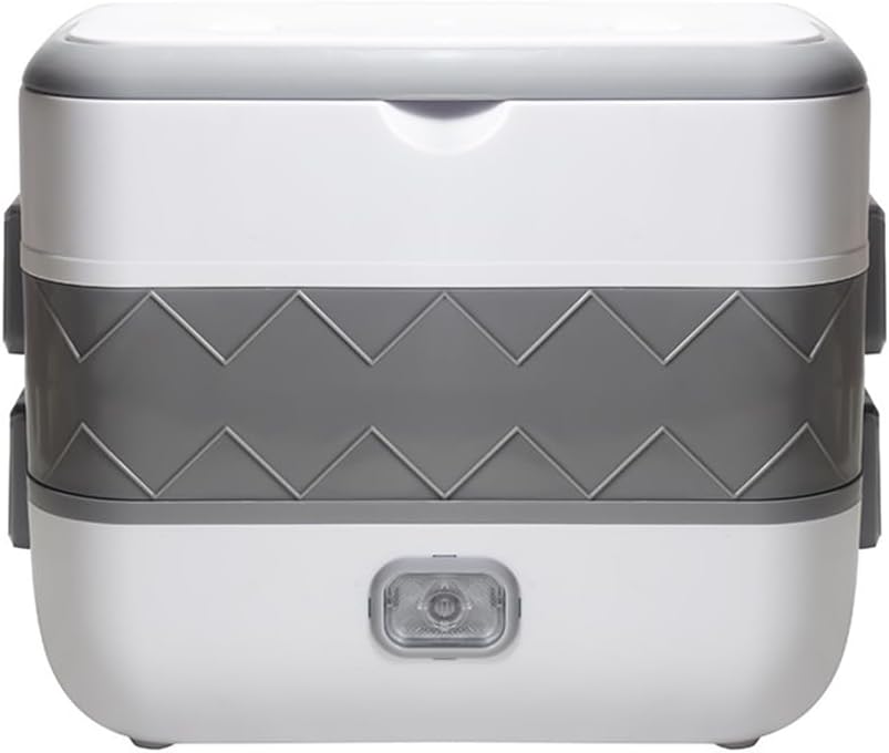 TrailBlaze Electric Warmer Lunch Box Food Heater Portable Mini Rice Cooker, Containers Warming Self Cooking Electric Lunch Box, Toursion 2 Layers Steamer Lunch Box for Home Office School Travel