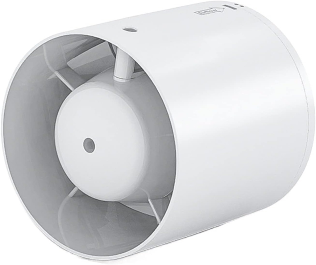 CLoxks Extractor Fan, 4 Inch Inline Duct Fan, Air Ventilation Pipe Ventilation Fan with Check Valve, Mini Extractor, Duct Ventilation for Bathroom, Toilet Wall Valve, Bathroom Fan