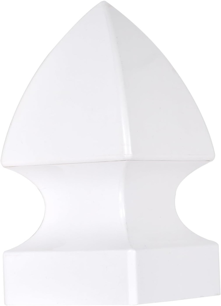 PVC Fence Post Gothic Style Decking Post Caps for 5" x 5" Vinyl Fence Post - White (5" x 5")