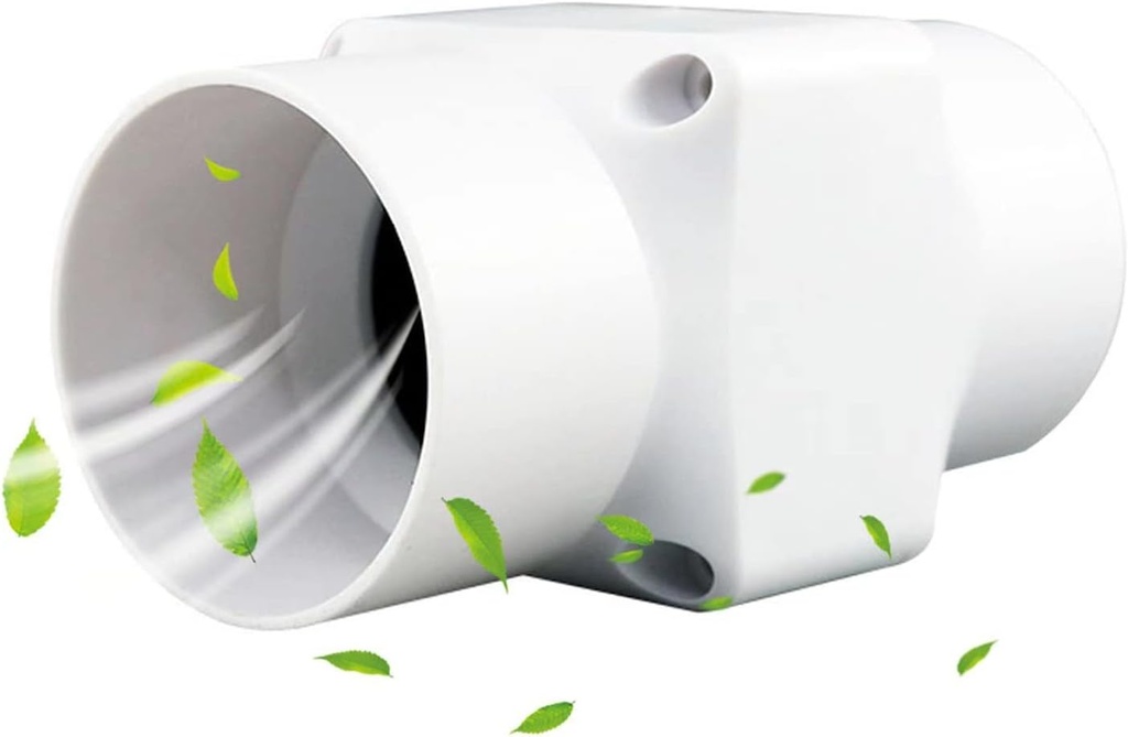 6W Inline Duct Exhaust Fan with Variable Speed Controller 2" Silent Inline Duct Fan Wall-Mount Ventilation Fan for Window Duct Glass Grow Tent Bathroom Vents (6w 20/50MM)