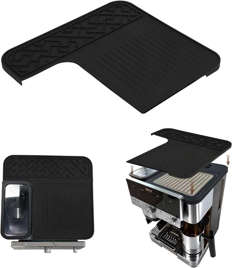 Top Silicone Coffee Mat for Ninja Luxe Espresso Coffee Machine ES601,Espresso Tamping Mat,Protects Top Surface, Food-Grade,Non-Slip,Waterproof, Heat-Resistant,Ninja Luxe Cafe Accessories