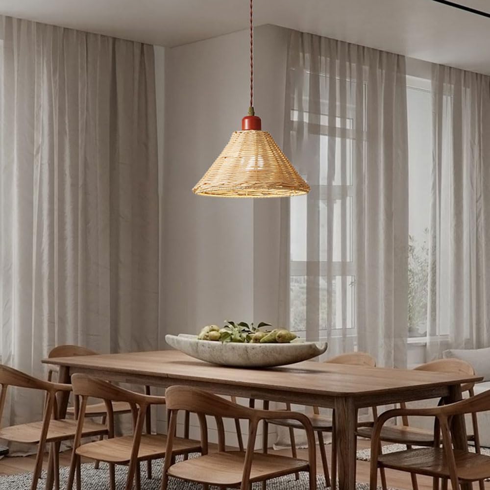 LED Pendant Light, Creative Tapered Pendant Light, E27 Pendant Ceiling Fixture Lamp, Modern Pendant Light for Dining Room, Bedroom, Living Room, Diameter 26 Cm Chandelier