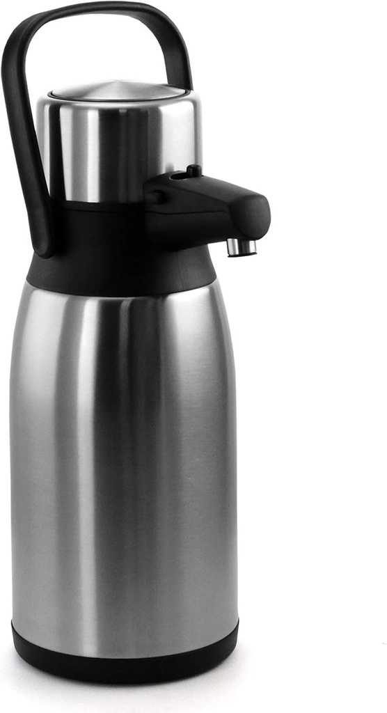 Megachef Warm Beverage Airpot Tall Silver Top Hot Water Dispenser for Coffee and Tea, 3 Quart