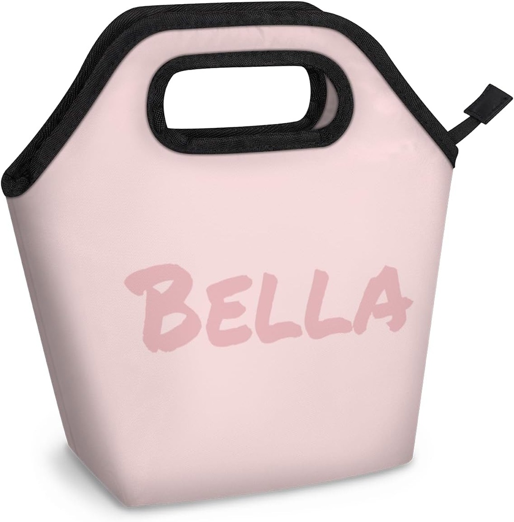 Custom Lunch Bag for Men Women, Personalized Portable Insulated Lunch Bag Box with Name, Customized Reusable Cooler Lunch Tote Bag Style 1