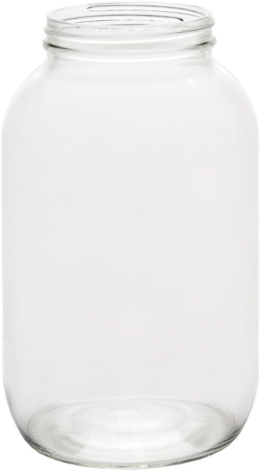 North Mountain Supply 1/2 Gallon Glass 83 CT Canning Jar with White Metal Lid
