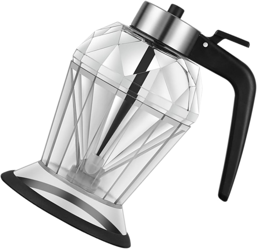 Glass Oil Container Diamond Shape Design 200ml Sauce Dispenser Safe and Sturdy Vinegar and Oil Dispener