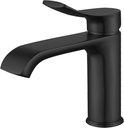 BELZ Black Bathroom Faucet 1 Hole, Modern Vanity Faucet for Bathroom Sink, Lead-Free Single Handle Basin Faucet with Pop-up Drain