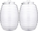 CHAMPS 5 Gallon Vitrolero Water Dispenser - BPA-Free Plastic Beverage Dispenser for Agua Frescas, Juice, Iced Teas & Lemonade, Great Punch Bowl Drink Dispensers for Parties - No Spout (Pack of 2)
