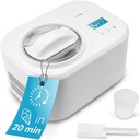 Clatronic® ICM 3799 Ice Cream Maker and Yogurt Maker, Ice Cream in 20 Minutes, for up to 1000 ml, Ice Cream Maker with Compressor, for Ice Cream & Frozen Yogurt, incl. Recipe Suggestions, Spatula and