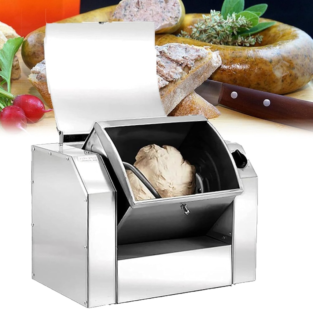 Timing Dough Mixing Machine - 50kg/U Electric Flour Mixer Household Stand Mixers Noodle Bucket Size 30 * 23 * 27cm, Automatic Stainless Steel Bread Mixer-Bakery Dough Mixer Food Processors