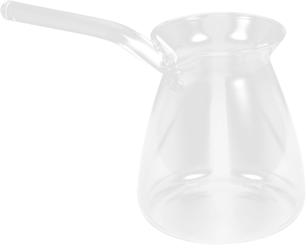 High-heat Glass Tea Kettle with Removable Infuser Stovetop Safe for Brewing Loose Leaf Tea and Coffee Handle for Safe Pouring