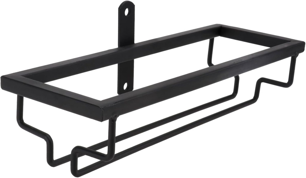 Modern Black Wine Glass Holder Rack Stylish Goblet Storage Organizer for Kitchen Bar Office Home Decor and Practical Storage